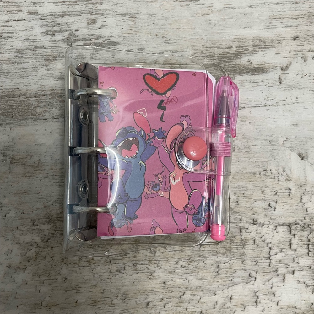 NWT Stitch mini notebook